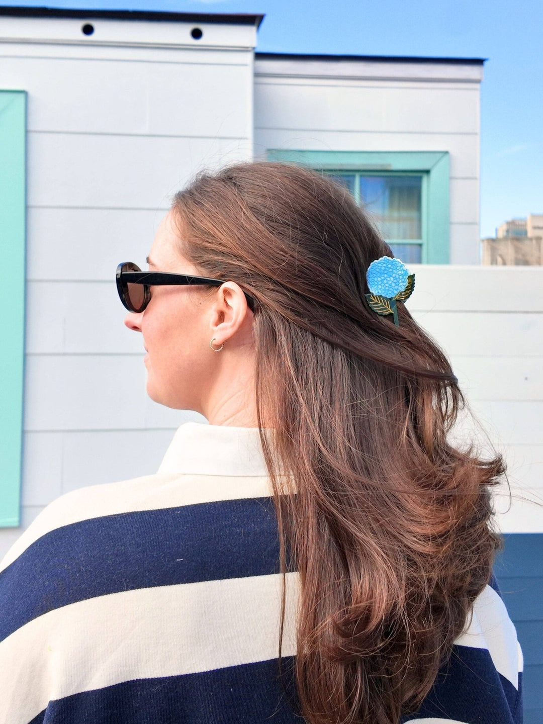 Hand - painted Hydrangea Claw Hair Clip | Eco - Friendly - Something Splendid Co.