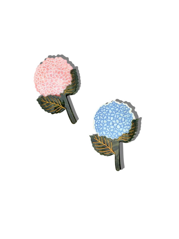 Hand - painted Hydrangea Claw Hair Clip | Eco - Friendly - Something Splendid Co.