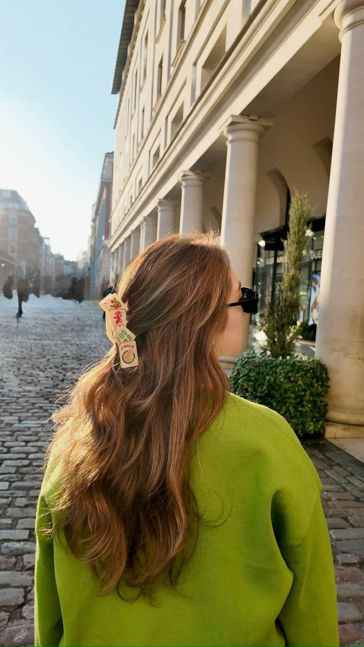 Hand - painted Mahjong Claw Hair Clip | Eco - Friendly - Something Splendid Co.