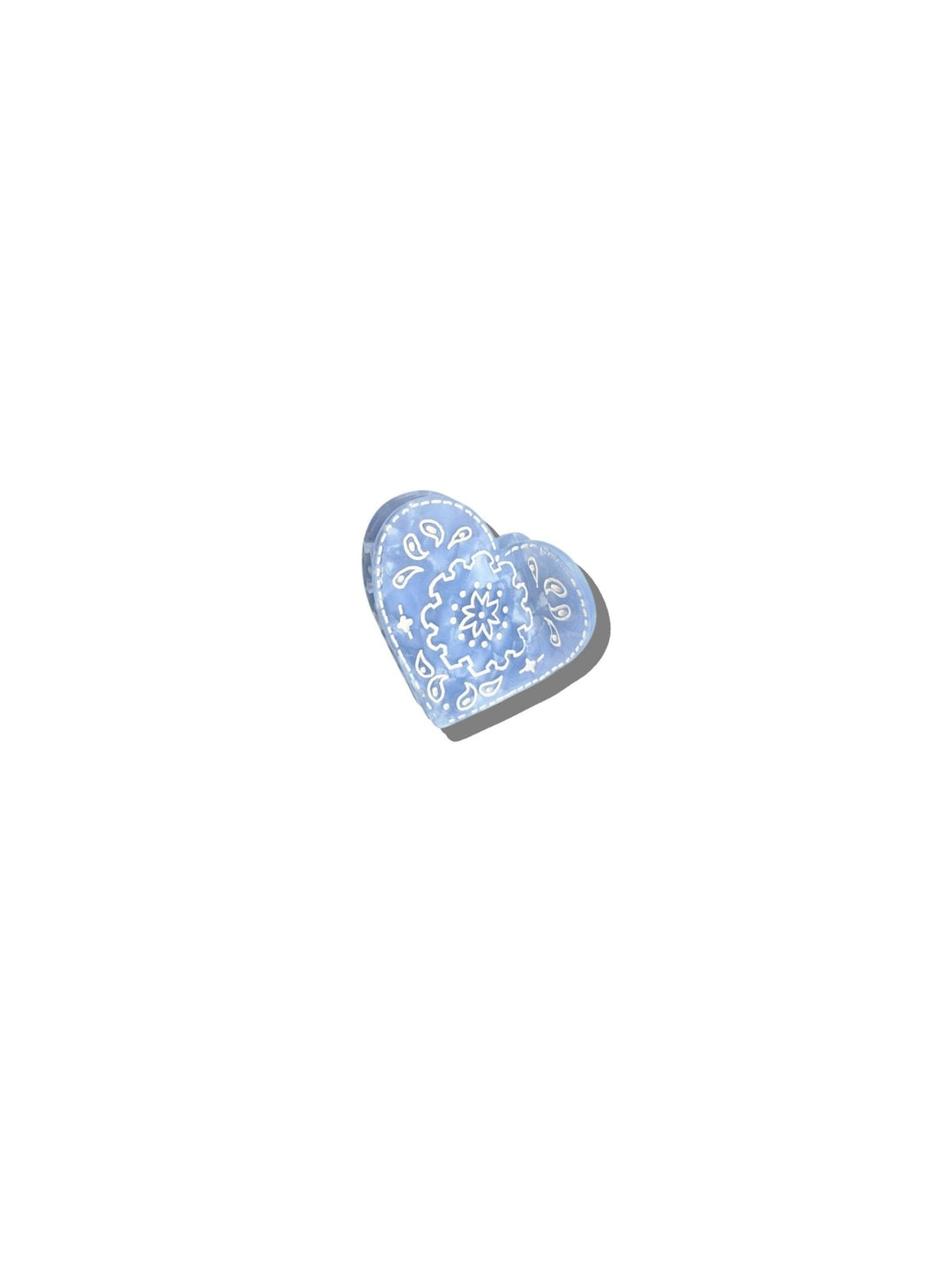 Hand - painted Mini Paisley Heart Claw Hair Clip | Eco - Friendly - Something Splendid Co.