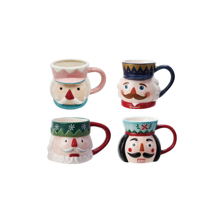 Hand-Painted Nutcracker Face Mug, 4 Styles - Something Splendid Co.