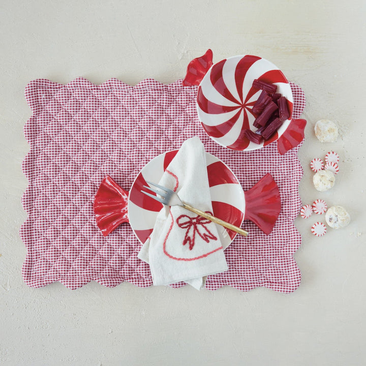 Hand-Painted Peppermint Candy Plate - Something Splendid Co.