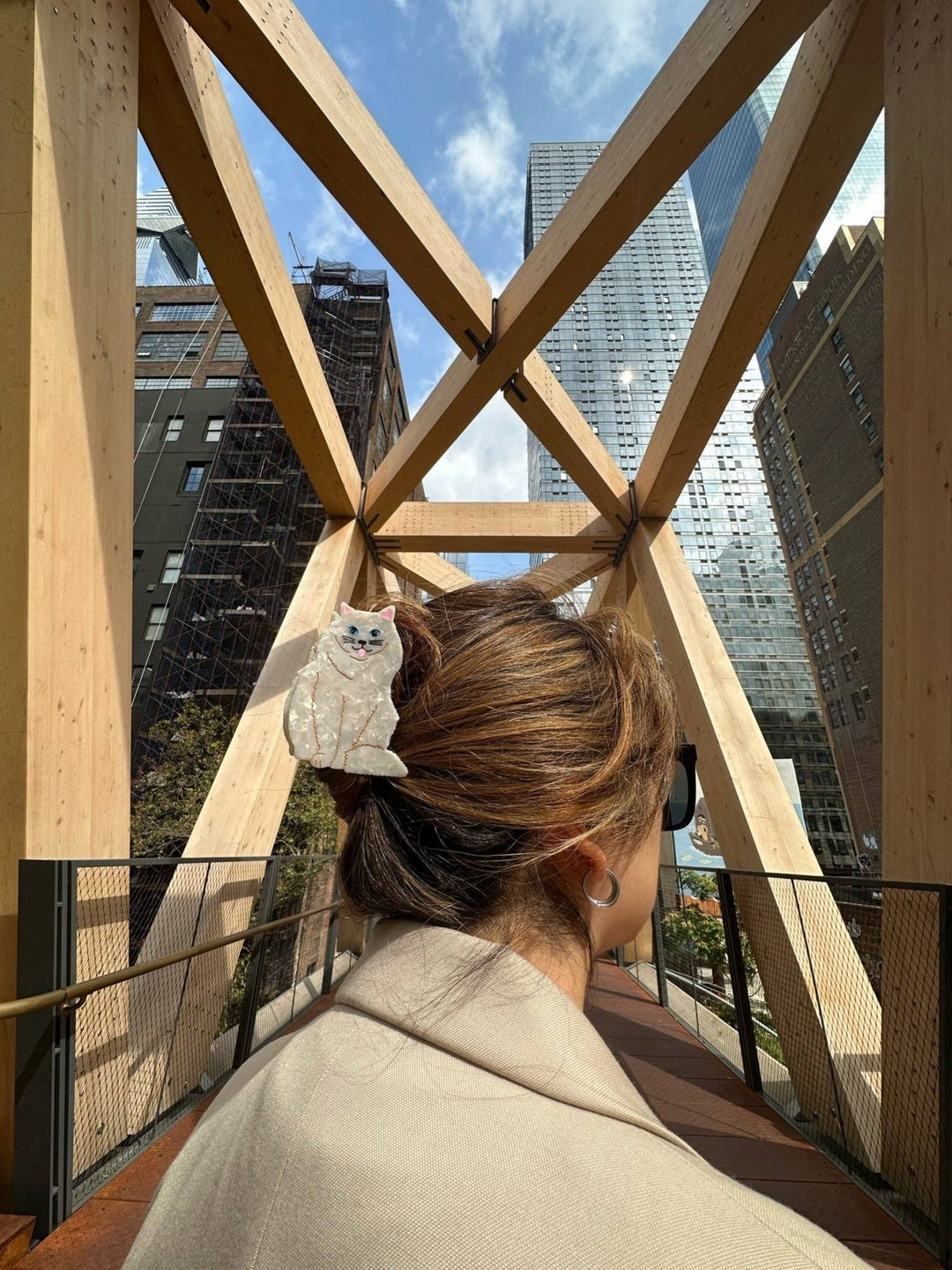 Hand - painted Persian Cat Claw Hair Clip | Eco - Friendly - Something Splendid Co.