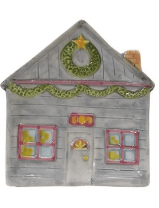 Hand - Painted Stoneware House Shaped Dishes, 6 Styles - Something Splendid Co.