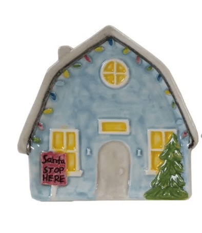 Hand - Painted Stoneware House Shaped Dishes, 6 Styles - Something Splendid Co.