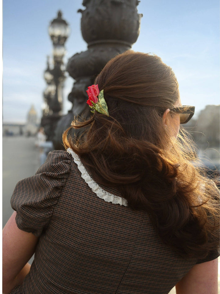 Hand - painted Vintage Tulips Claw Hair Clip | Eco - Friendly - Something Splendid Co.