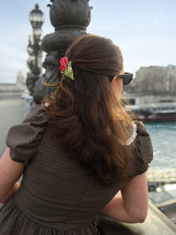 Hand - painted Vintage Tulips Claw Hair Clip | Eco - Friendly - Something Splendid Co.