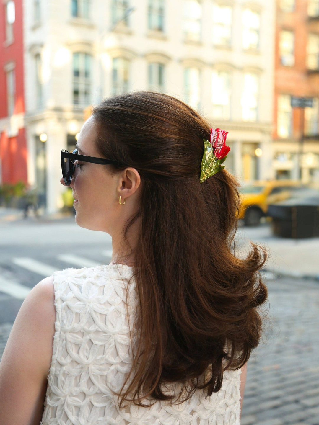 Hand - painted Vintage Tulips Claw Hair Clip | Eco - Friendly - Something Splendid Co.