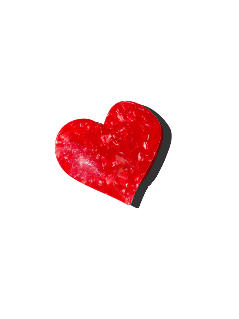 Handmade Heart Acetate Claw Hair Clip | Eco - Friendly - Something Splendid Co.