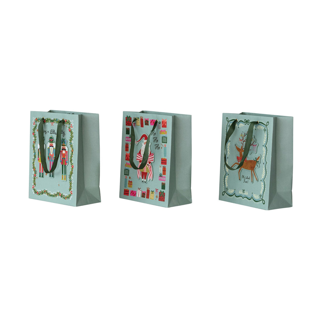 Handmade Printed Gift Bag with Ribbon Handles, 3 Styles - Something Splendid Co.