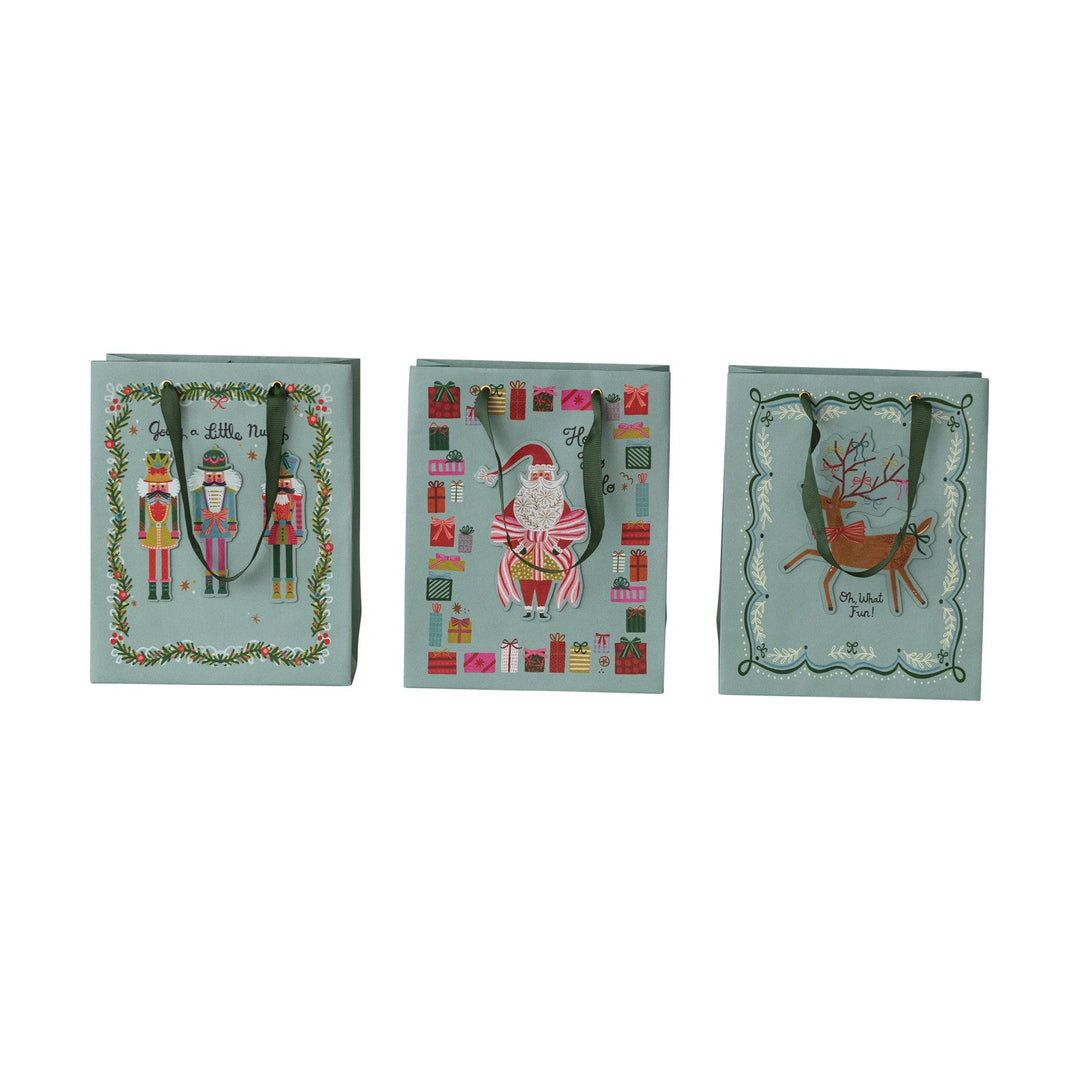 Handmade Printed Gift Bag with Ribbon Handles, 3 Styles - Something Splendid Co.