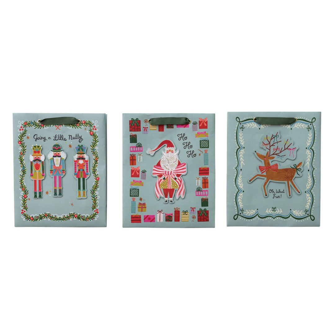 Handmade Printed Gift Bag with Ribbon Handles, 3 Styles - Something Splendid Co.