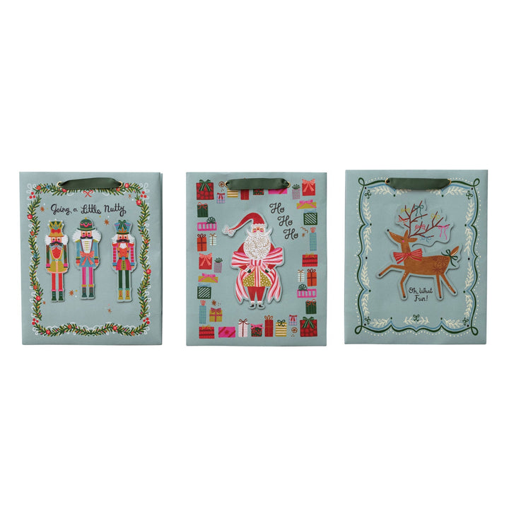 Handmade Printed Gift Bag with Ribbon Handles, 3 Styles - Something Splendid Co.