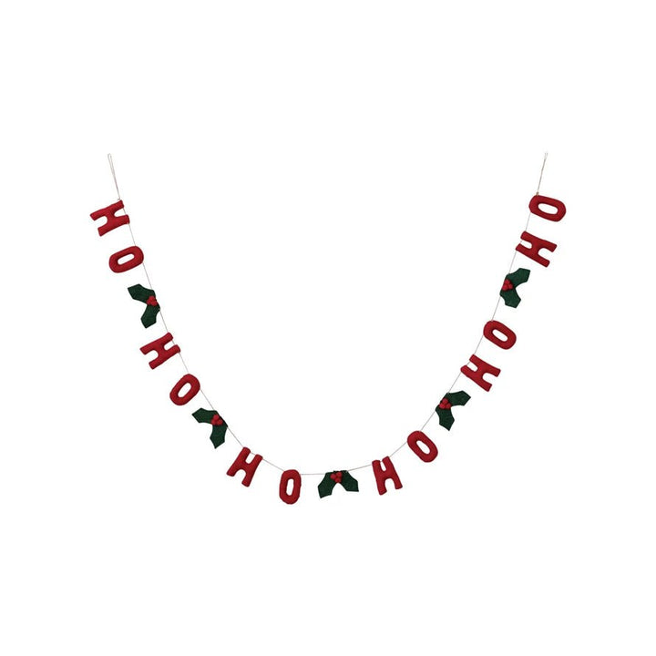 Handmade Wool Felt Garland "Ho Ho Ho" - Something Splendid Co.