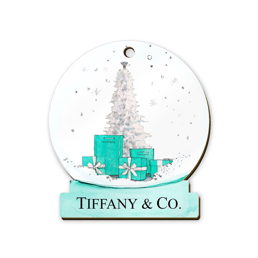 Hanging Ornament Snow Globe - Blue Tree - Something Splendid Co.