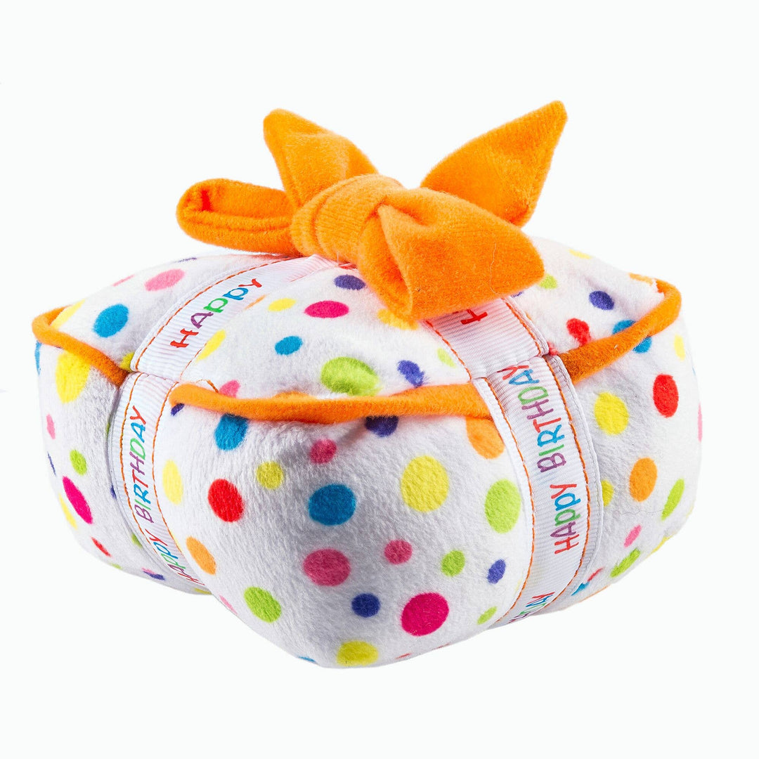 Happy Birthday Gift Box Squeaker Dog Toy - Something Splendid Co.