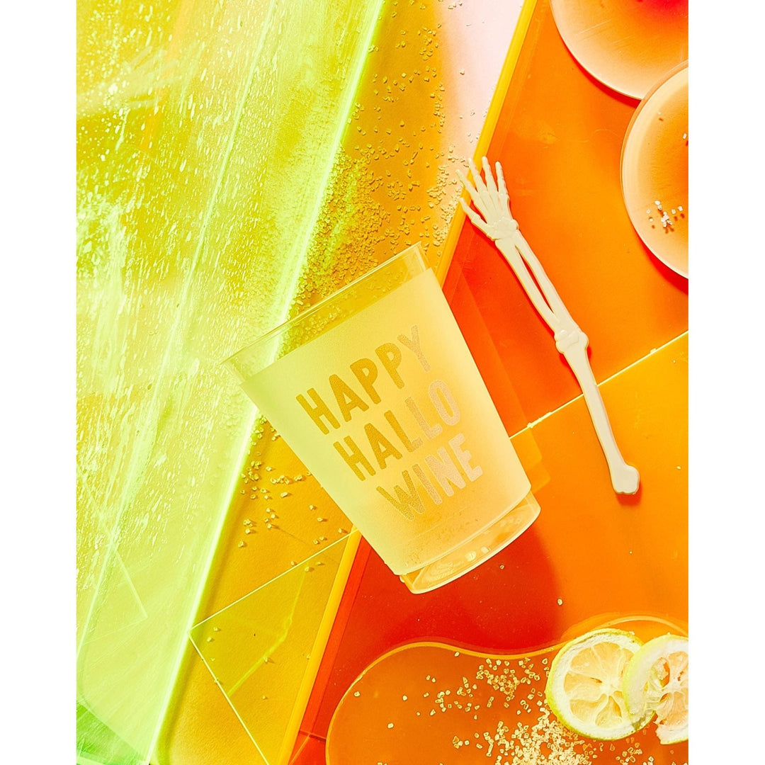 Happy Hallo Wine Halloween Frosted Cups - Halloween: Pack of 6 - Something Splendid Co.