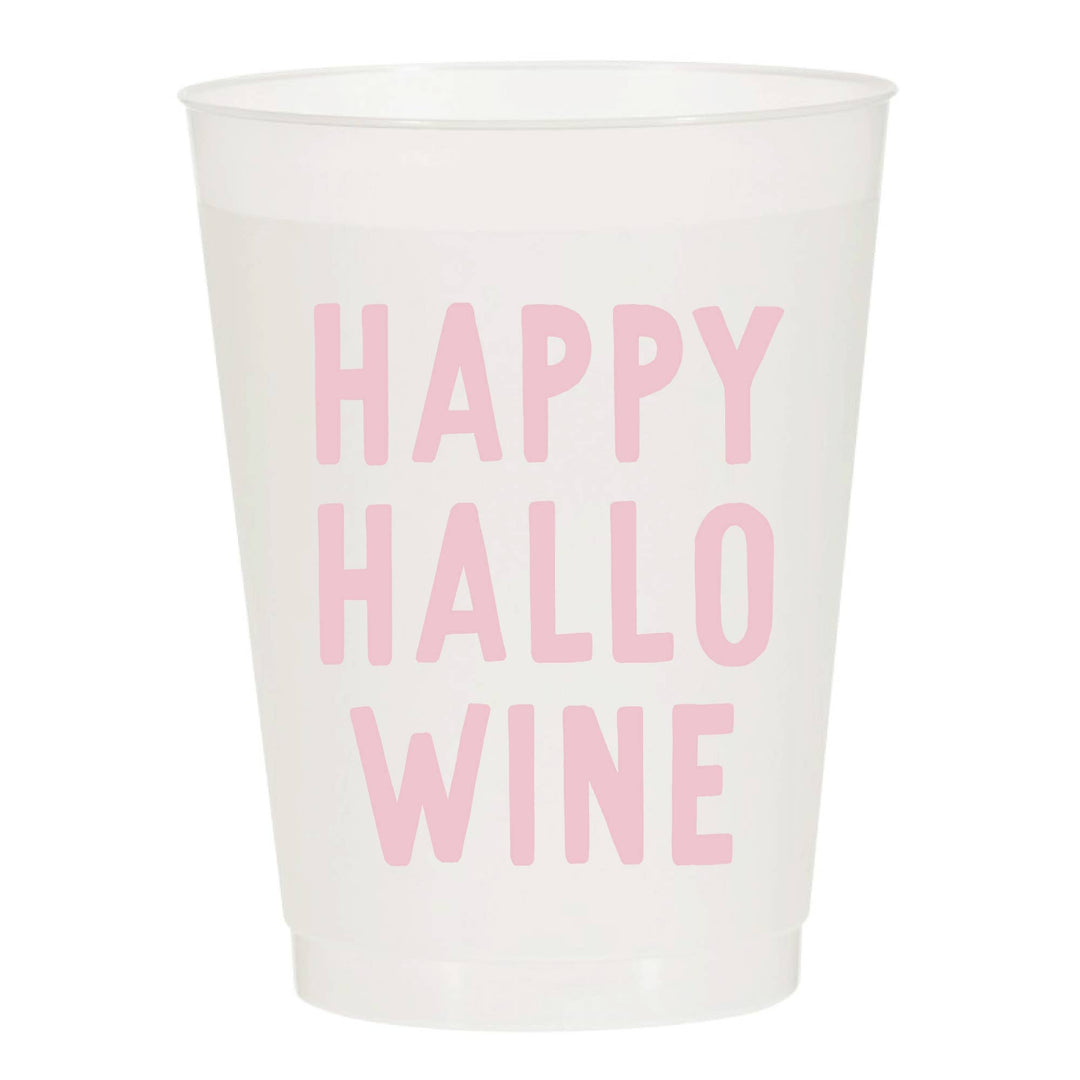 Happy Hallo Wine Halloween Frosted Cups - Halloween: Pack of 6 - Something Splendid Co.