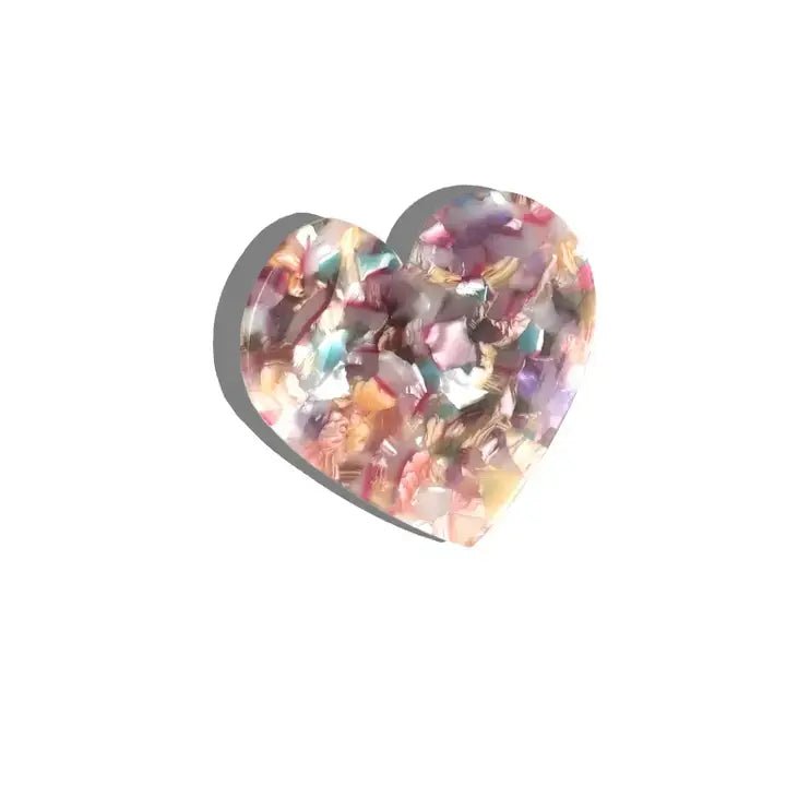 Heart Acetate Claw Hair Clip - Something Splendid Co.