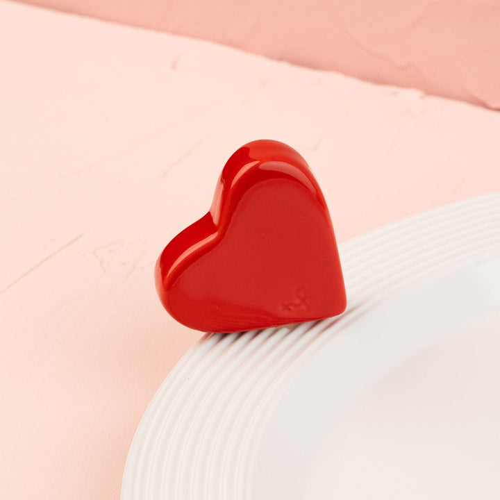 Be Mine Mini by Nora Fleming — hand-painted ceramic classic red heart (alternate view)