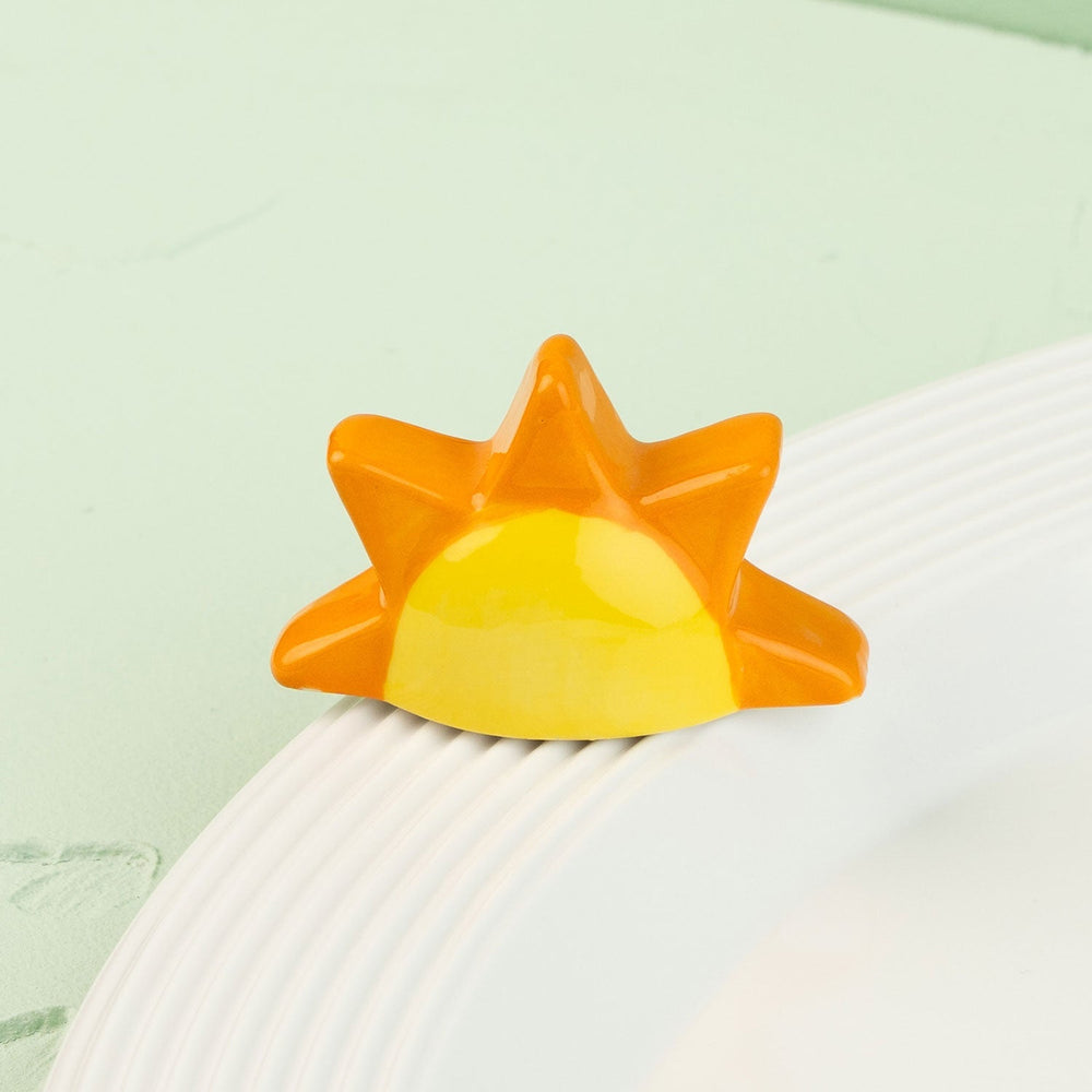 Here Comes the Sun Mini by Nora Fleming — hand-painted ceramic golden gradient sun (alternate view)