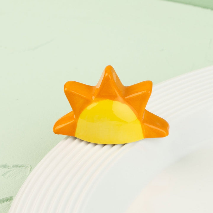 Here Comes the Sun Mini by Nora Fleming — hand-painted ceramic golden gradient sun (alternate view)