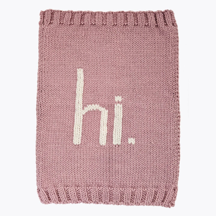 Hi. Hand Knit Baby Blanket Rosy Pink: Rosy - Something Splendid Co.