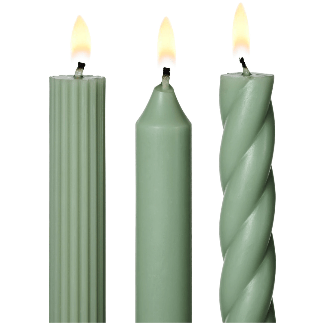 Hinoki Sage 3 Pack Taper Candles - Something Splendid Co.