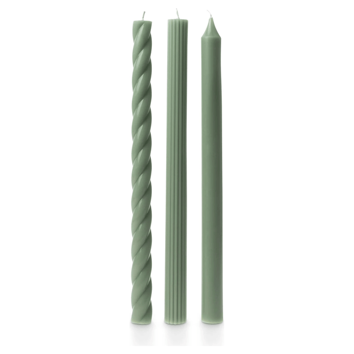 Hinoki Sage 3 Pack Taper Candles - Something Splendid Co.