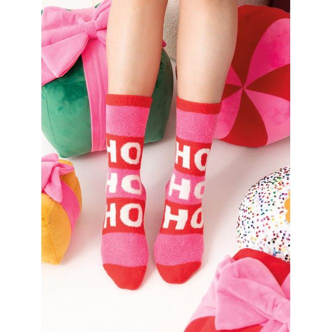 Ho Ho Ho Socks, Pink - Something Splendid Co.