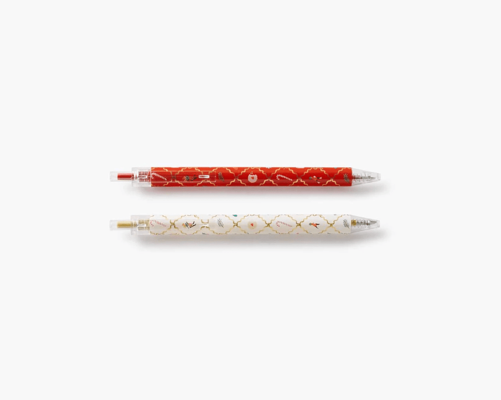 Holiday Argyle Gel Pen Set of 2 - Something Splendid Co.