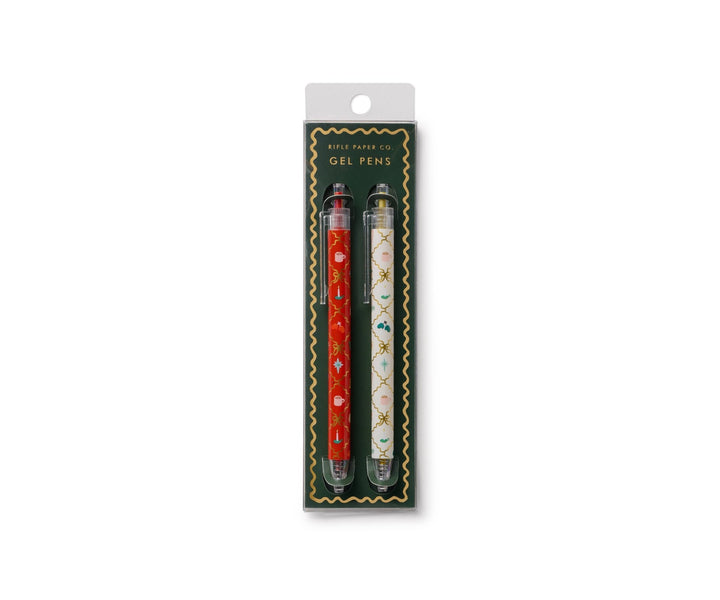 Holiday Argyle Gel Pen Set of 2 - Something Splendid Co.