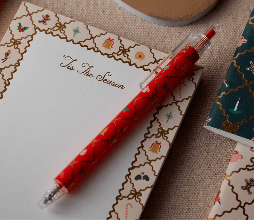Holiday Argyle Gel Pen Set of 2 - Something Splendid Co.