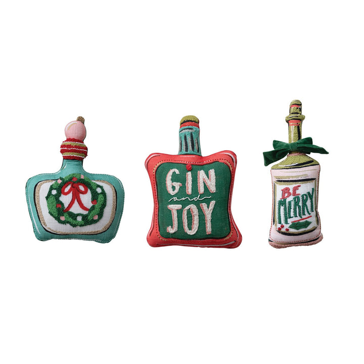 Holiday Bottle Pillow, 3 Styles - Something Splendid Co.