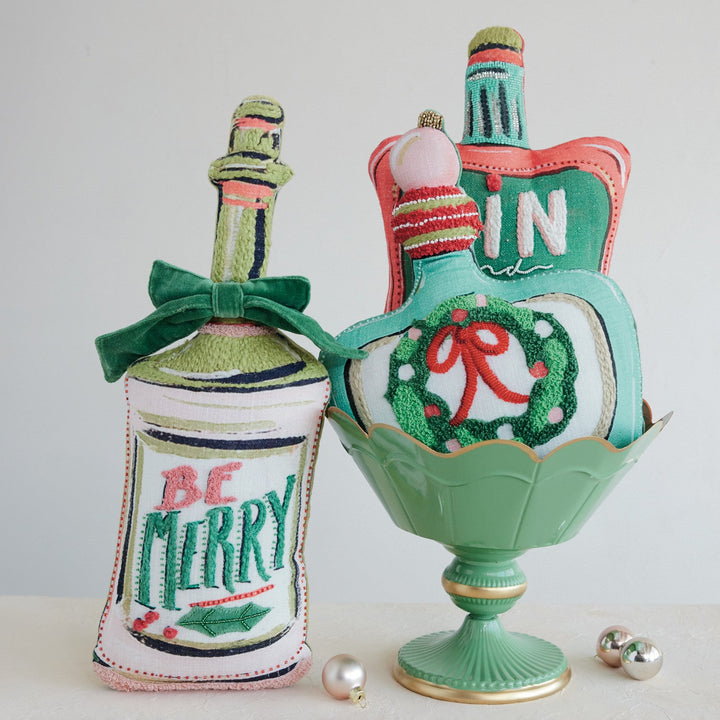 Holiday Bottle Pillow, 3 Styles - Something Splendid Co.