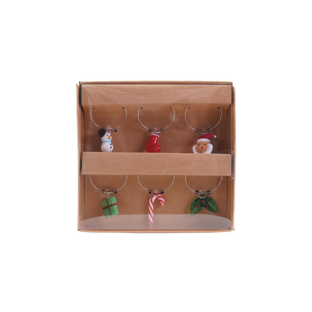 Holiday Icon Glass Charms, Set of 6 - Something Splendid Co.