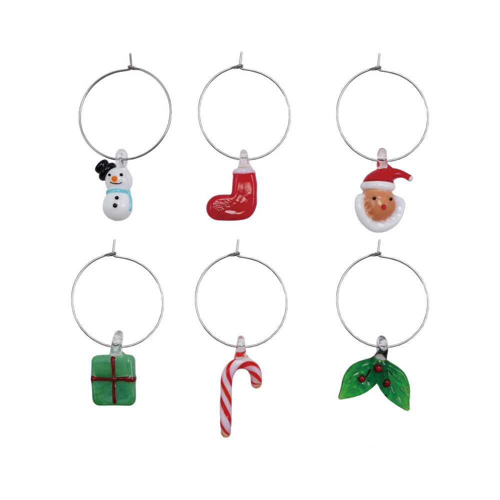 Holiday Icon Glass Charms, Set of 6 - Something Splendid Co.