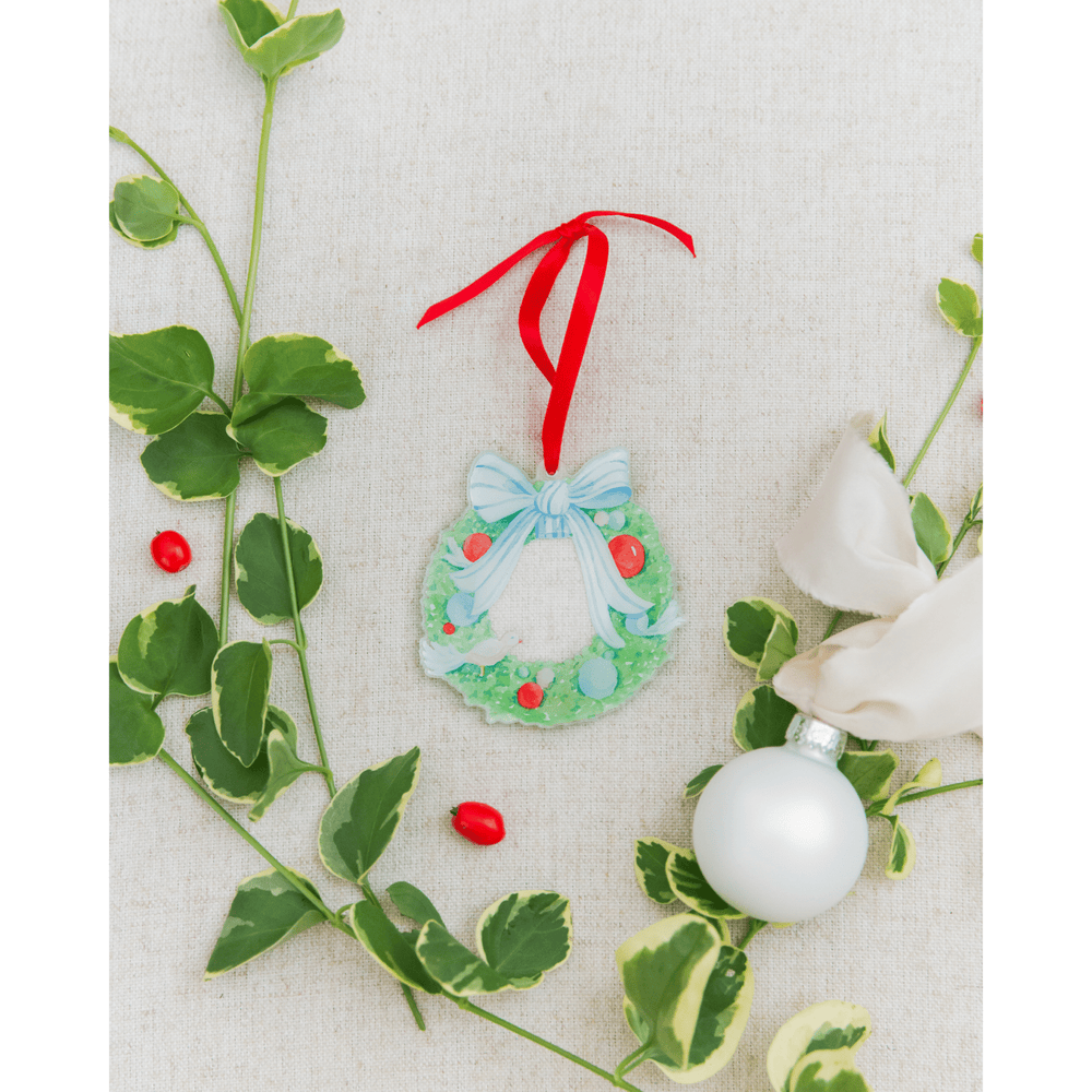 Holiday Wreath Watercolor Ornament: Standard - Something Splendid Co.