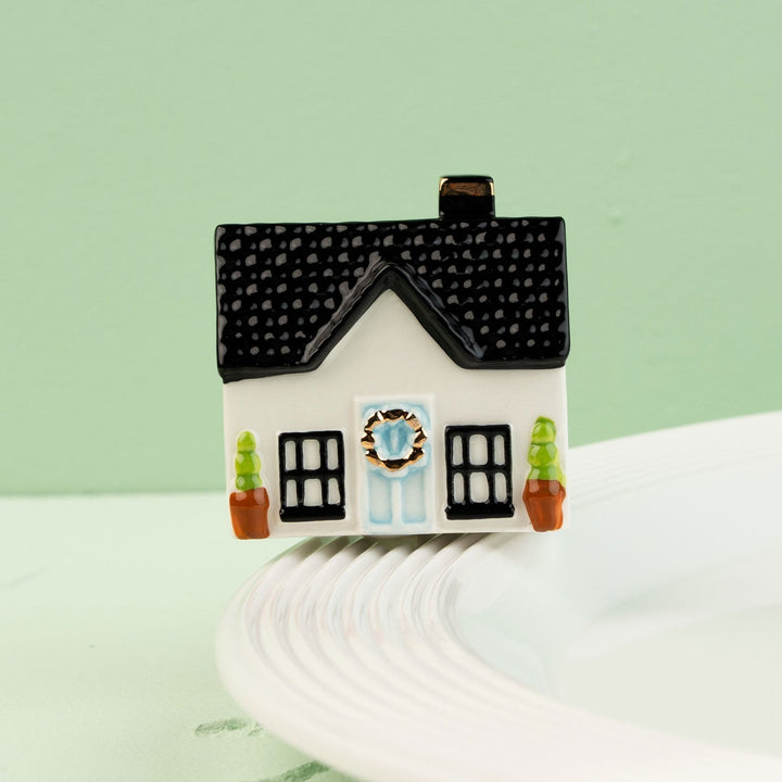Home, Sweet Home Mini by Nora Fleming — hand-painted ceramic little house with a green door