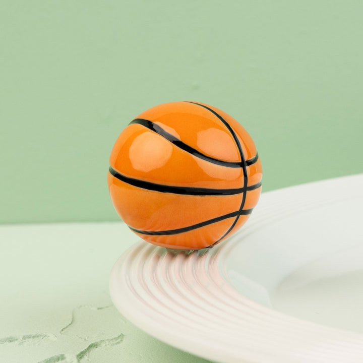 Hoop There It Is Mini by Nora Fleming — hand-painted ceramic basketball