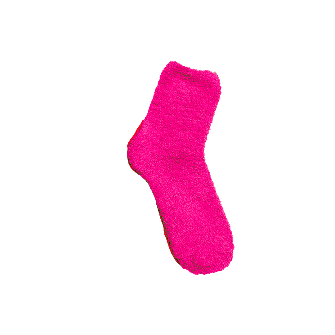 Hot Pink Fuzzy Socks - Something Splendid Co.