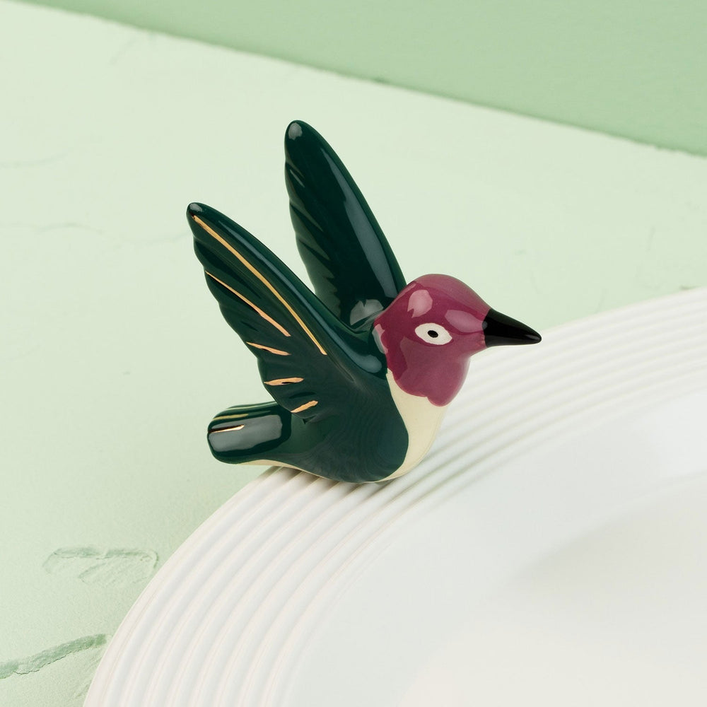 Humm-Dinger Mini by Nora Fleming — hand-painted ceramic delicate hummingbird (alternate view)