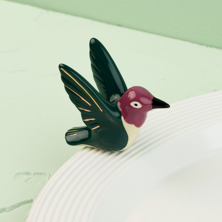 Humm-Dinger Mini by Nora Fleming — hand-painted ceramic delicate hummingbird (alternate view)