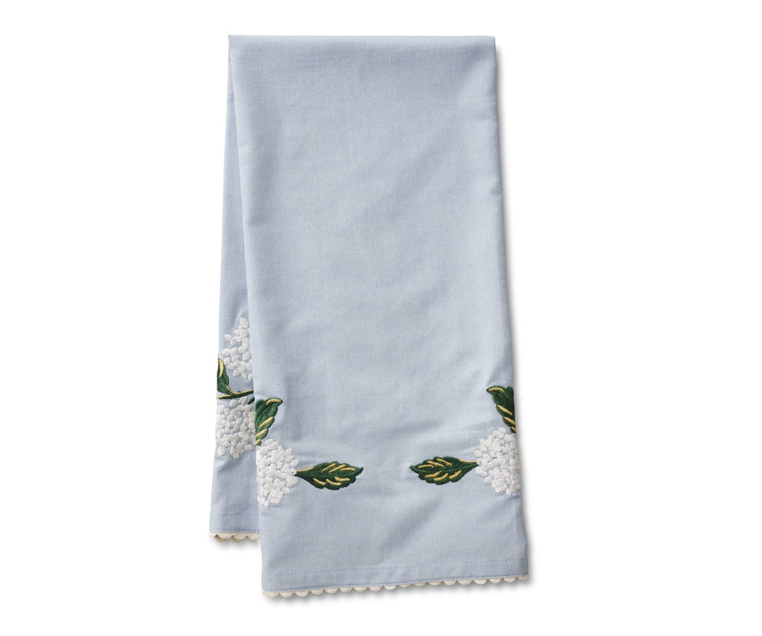 Hydrangea Embroidered Tea Towel - Something Splendid Co.