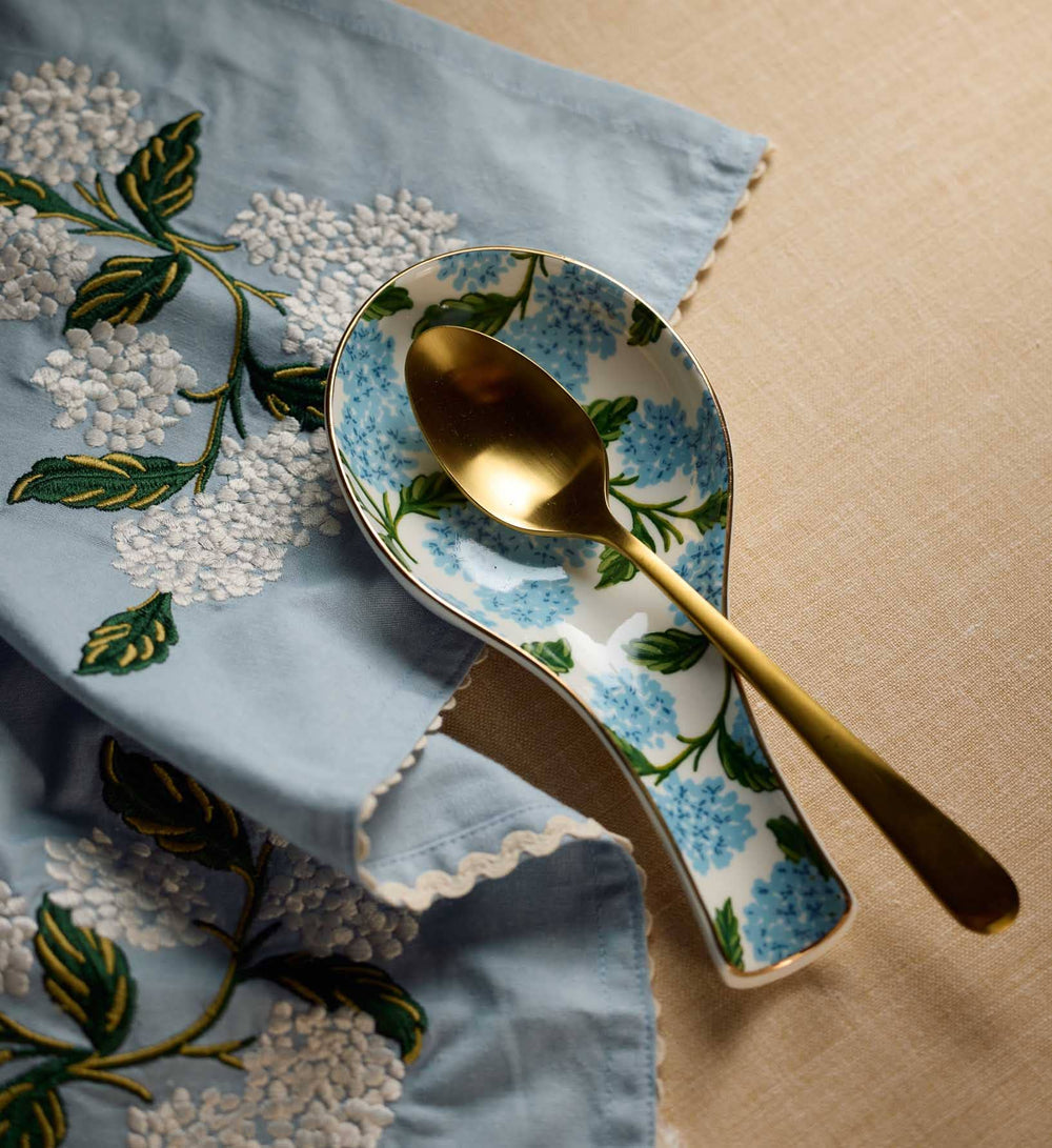Hydrangea Porcelain Spoon Rest - Something Splendid Co.