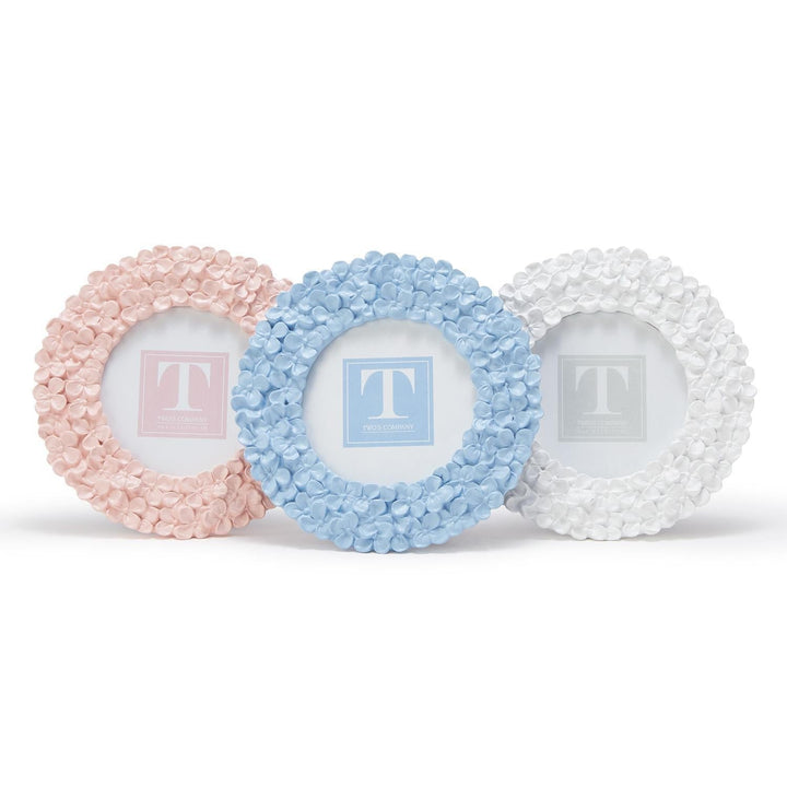 Hydrangea Round 4x4 Photo Frame - 3 Colors - Something Splendid Co.