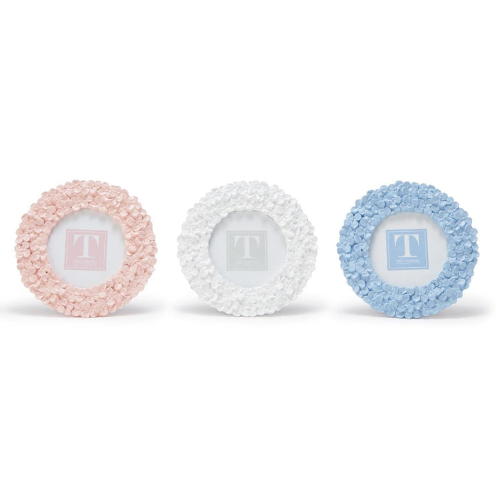 Hydrangea Round 4x4 Photo Frame - 3 Colors - Something Splendid Co.