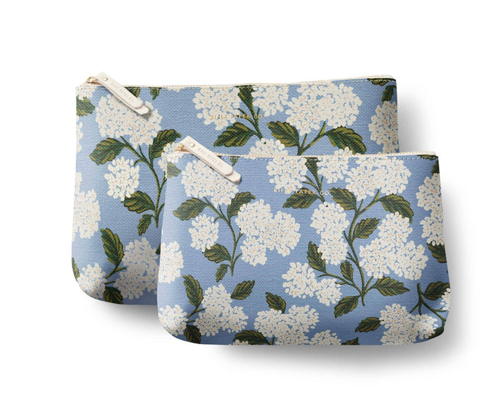 Hydrangea Zippered Pouch Set - Something Splendid Co.