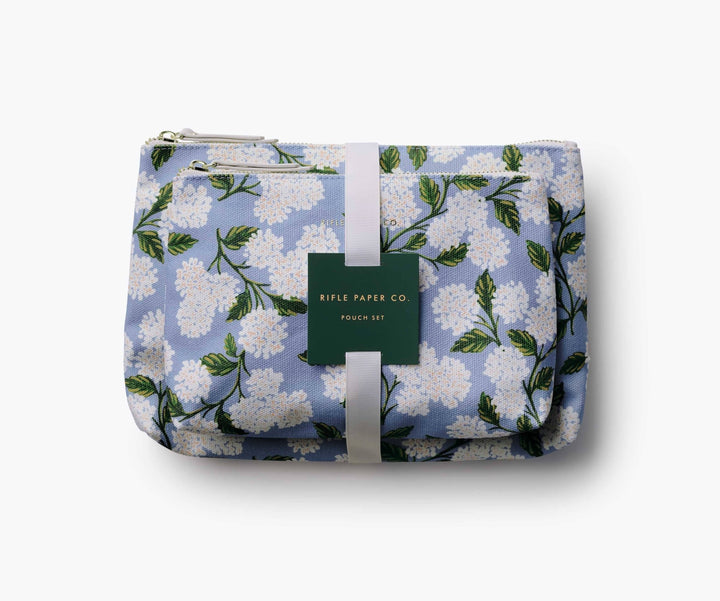 Hydrangea Zippered Pouch Set - Something Splendid Co.