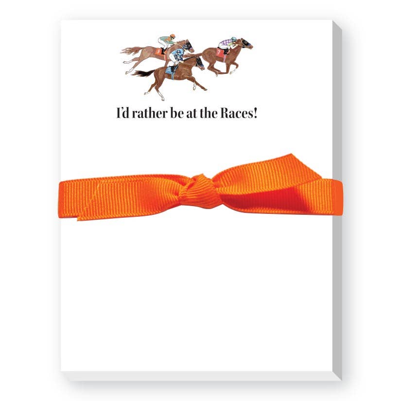 I'D RATHER BE AT THE RACES MINI NOTEPAD - Something Splendid Co.